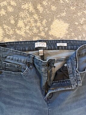 Sofia Jeans Rosa Crop Waist Blue Ankle Jeans